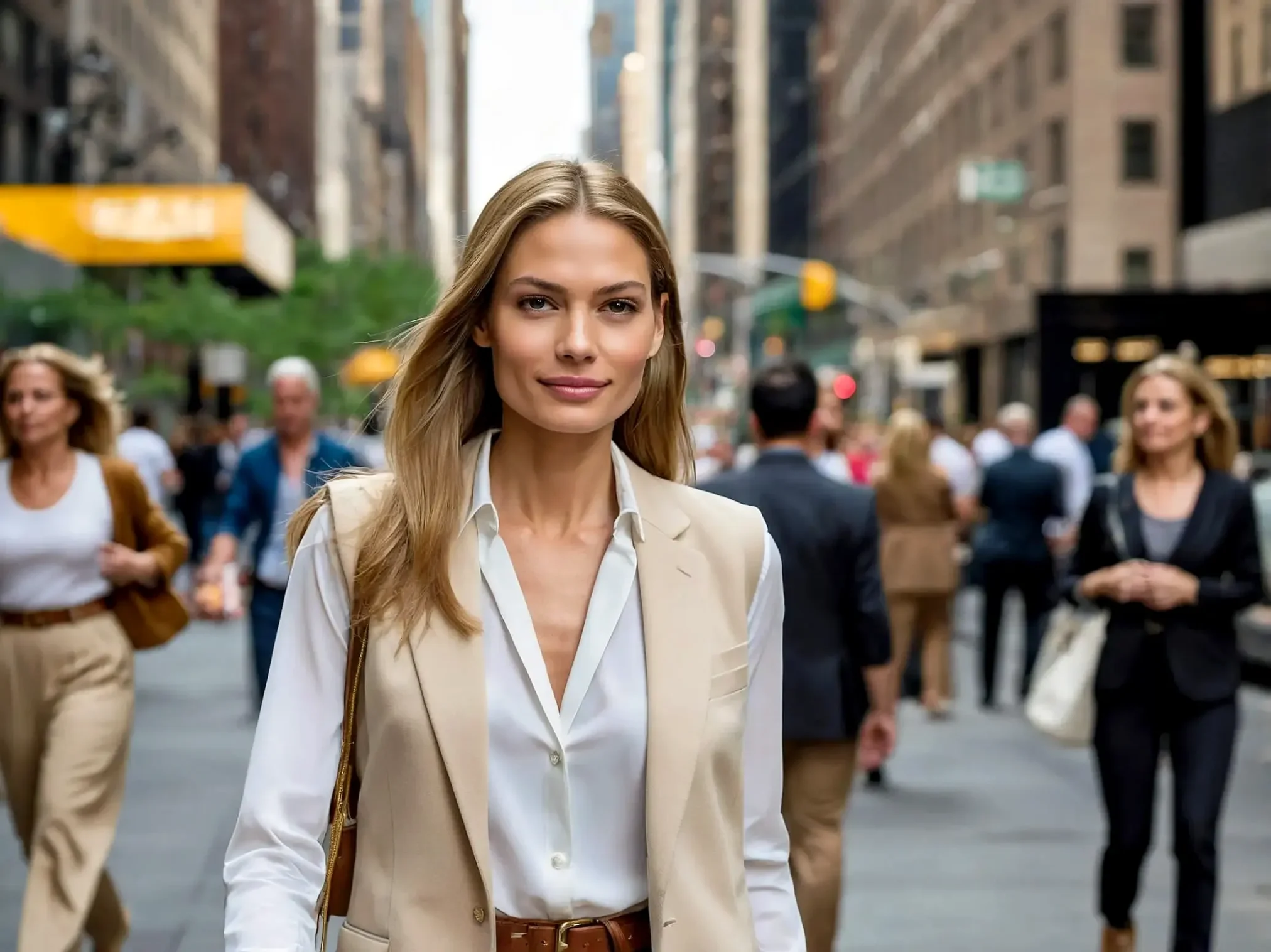 Stylish woman in evening attire representing outcall upscale companion in Manhattan