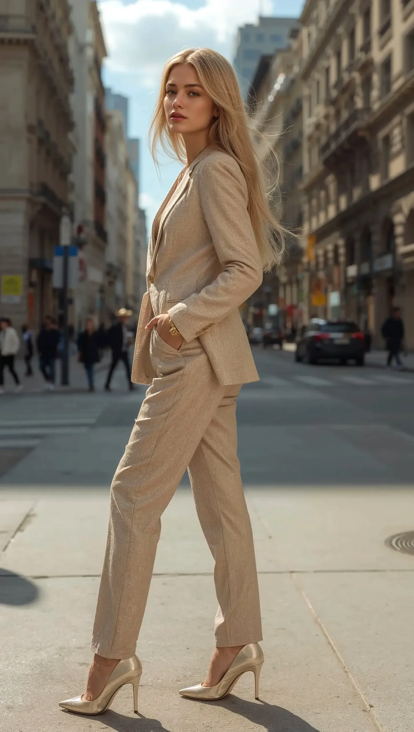 Beautiful model embodying New York elite dating lifestyle